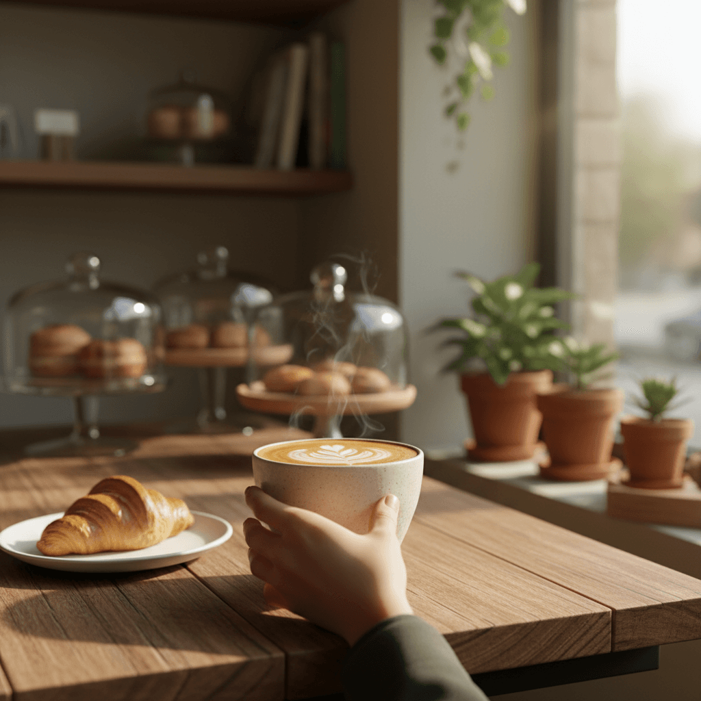 Melange Kaffee mit Milchschaum