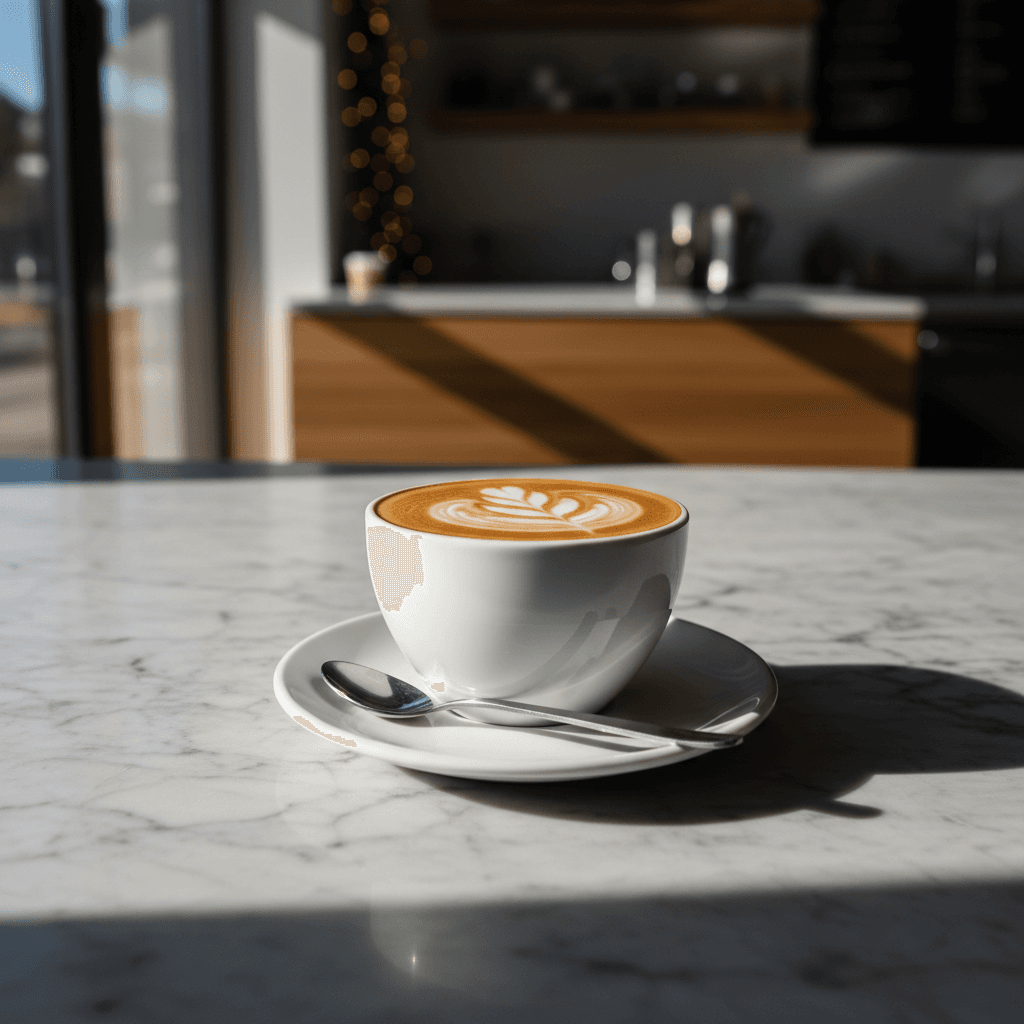 Café Cortado mit Espresso und Milch